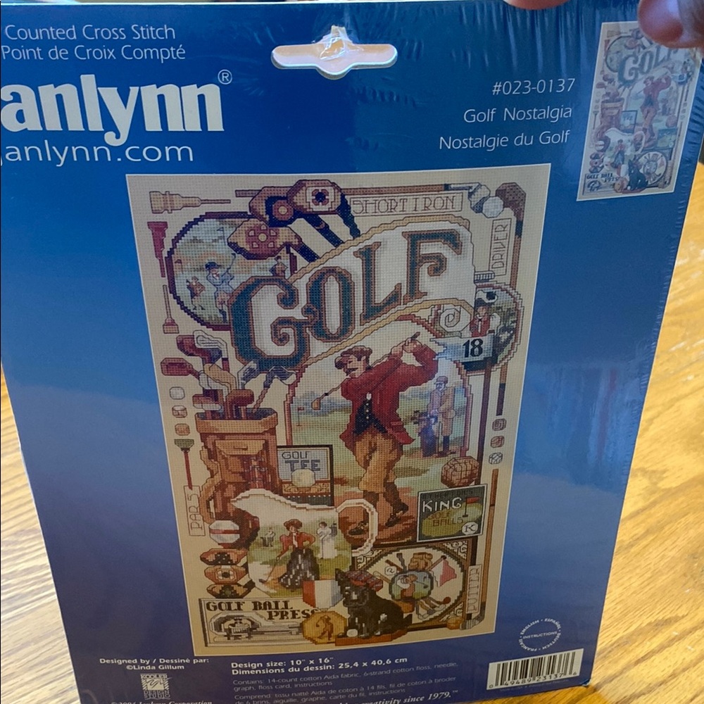 Janlynn Golf Nostalgia Cross Stitch Kit DIY